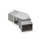 玻璃 1 1/2" 方形可调耦合器 – 水平