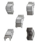 玻璃 – 1-1/2″ 方形可调耦合器 - 垂直