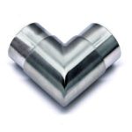 2″ 圆形金属扶手 – 90 度角