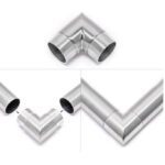 2″ 圆形金属扶手 – 90 度角